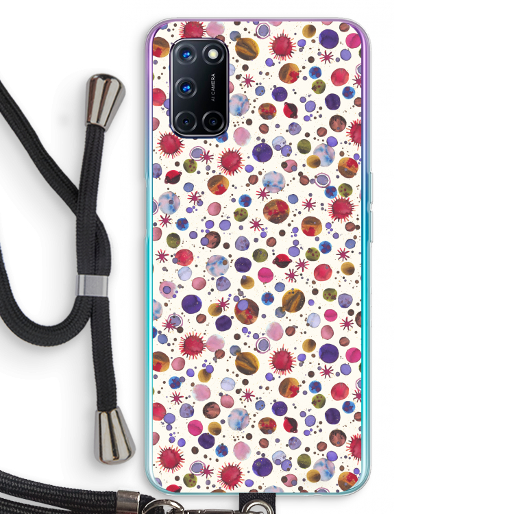 Planets Space: Oppo A72 Transparant Hoesje met koord