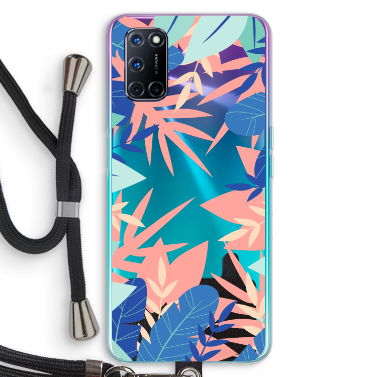 Tropisch: Oppo A72 Transparant Hoesje met koord