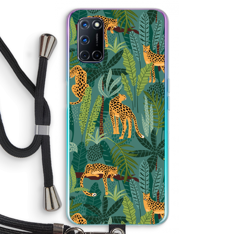 Luipaard 2: Oppo A72 Transparant Hoesje met koord