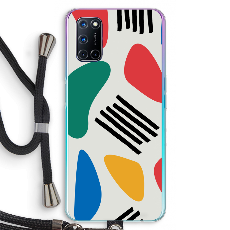 Illustratieve pop 1: Oppo A72 Transparant Hoesje met koord