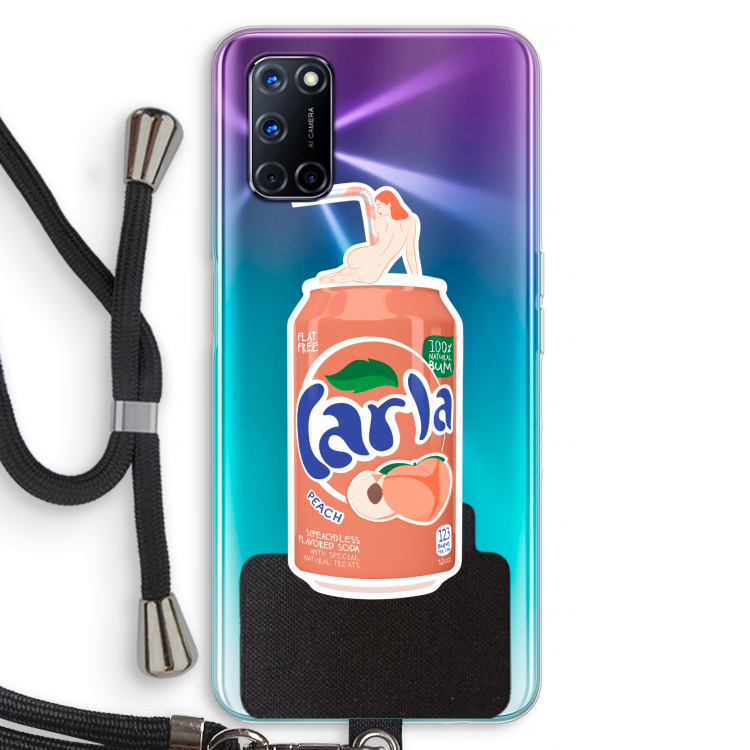 S(peach)less: Oppo A72 Transparant Hoesje met koord