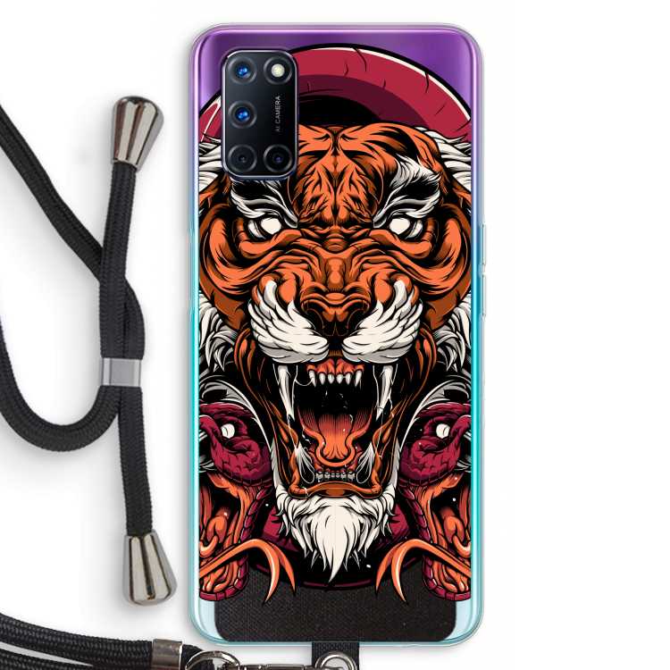 Tiger and Rattlesnakes: Oppo A72 Transparant Hoesje met koord