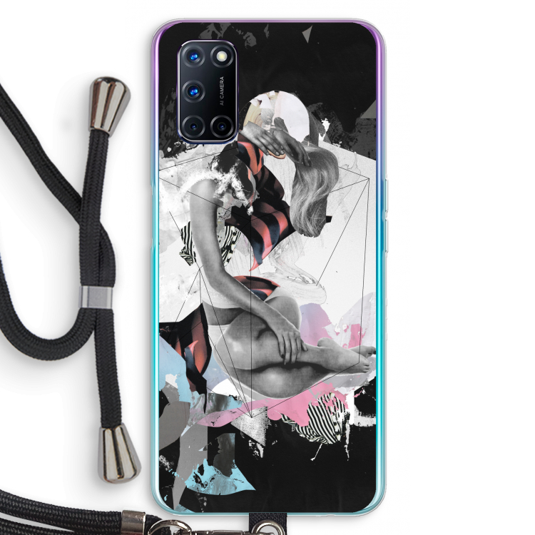 Camouflage de sommeil: Oppo A72 Transparant Hoesje met koord