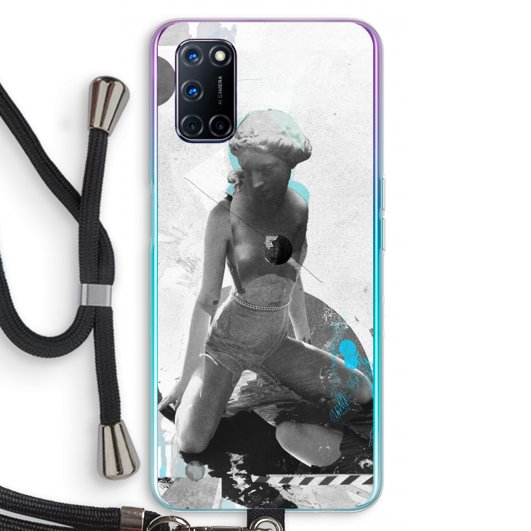 I will not feel a thing: Oppo A72 Transparant Hoesje met koord