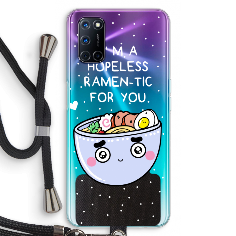 I'm A Hopeless Ramen-Tic For You: Oppo A72 Transparant Hoesje met koord