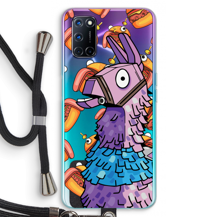 Loot Burger: Oppo A72 Transparant Hoesje met koord