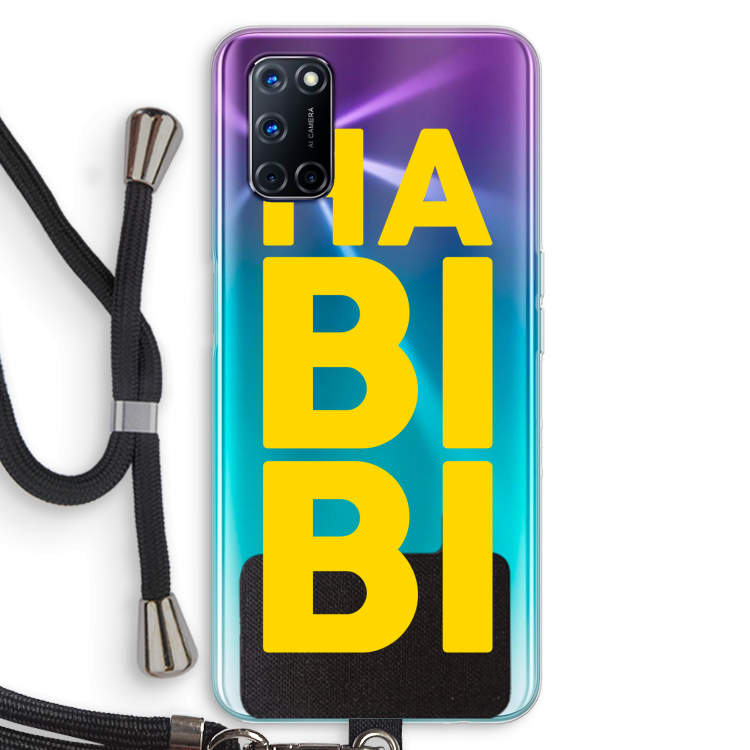 Habibi Majorelle : Oppo A72 Transparant Hoesje met koord