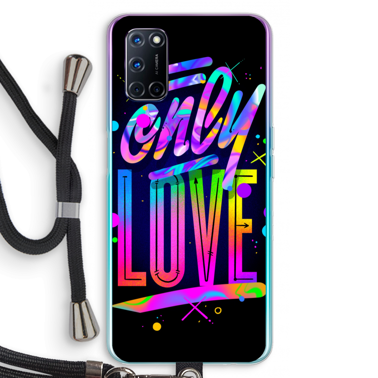 Only Love: Oppo A72 Transparant Hoesje met koord