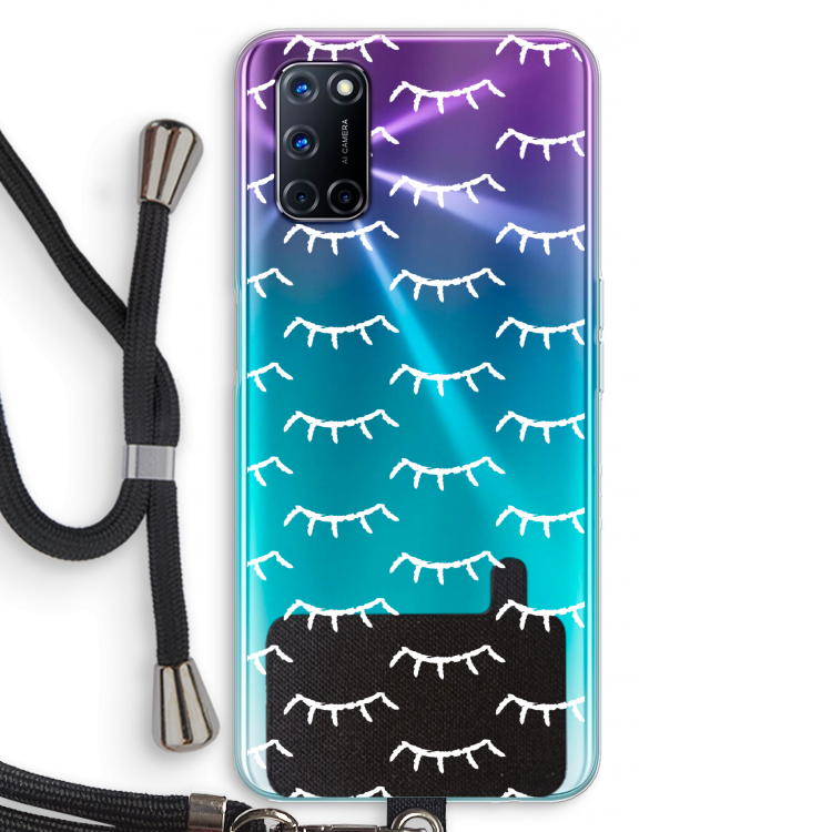 Wimpers: Oppo A72 Transparant Hoesje met koord