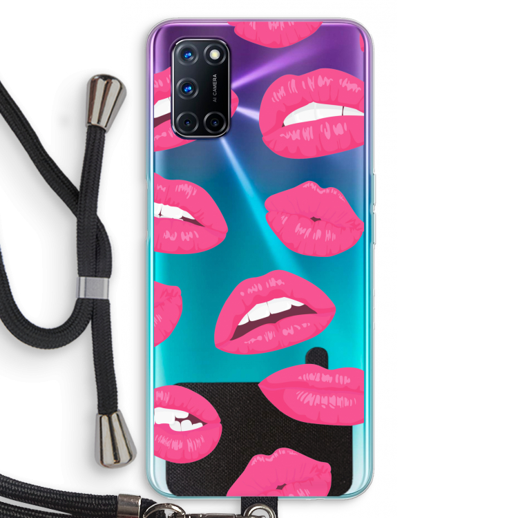 Bite my lip: Oppo A72 Transparant Hoesje met koord