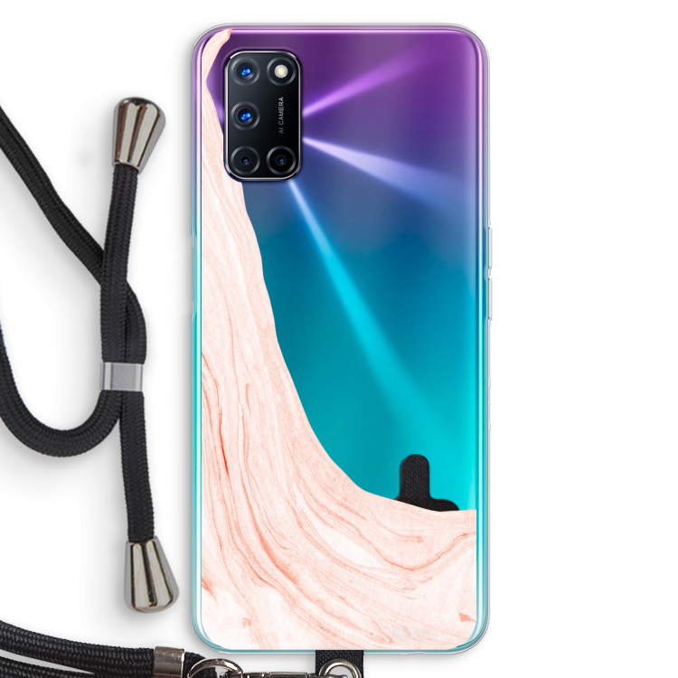 Peach bath: Oppo A72 Transparant Hoesje met koord
