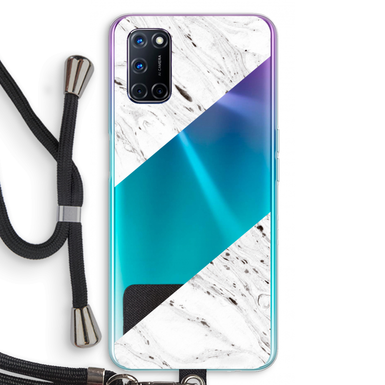 Biggest stripe: Oppo A72 Transparant Hoesje met koord