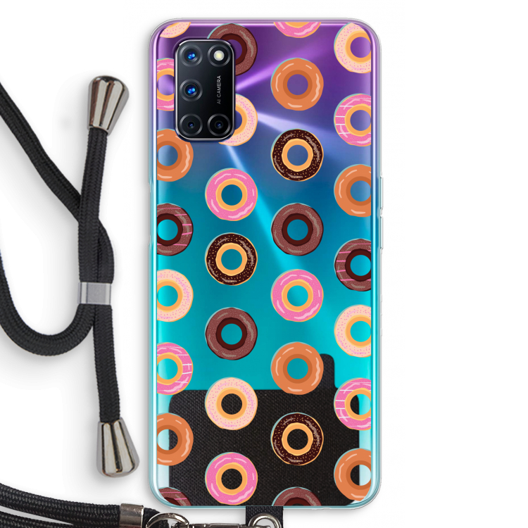 Donuts: Oppo A72 Transparant Hoesje met koord
