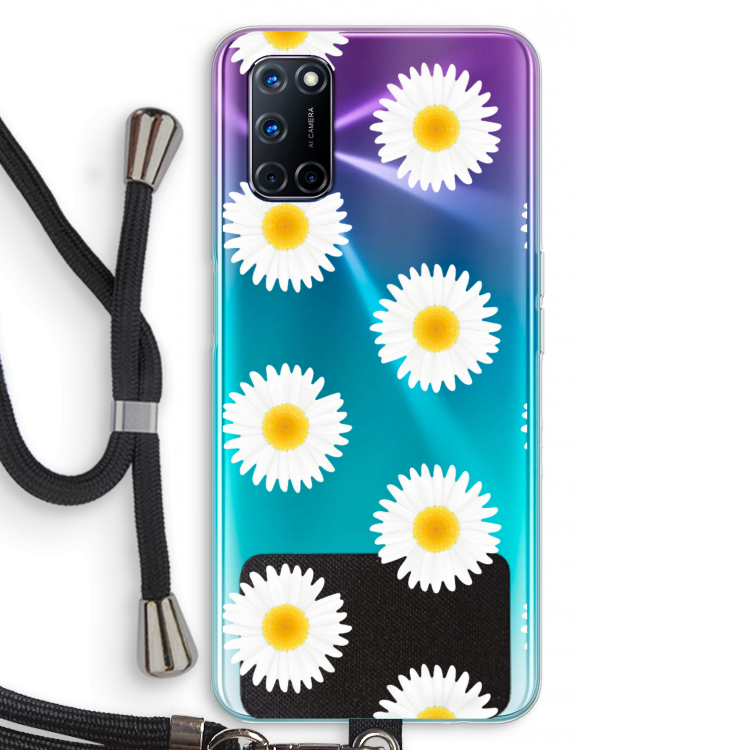 Margrietjes: Oppo A72 Transparant Hoesje met koord