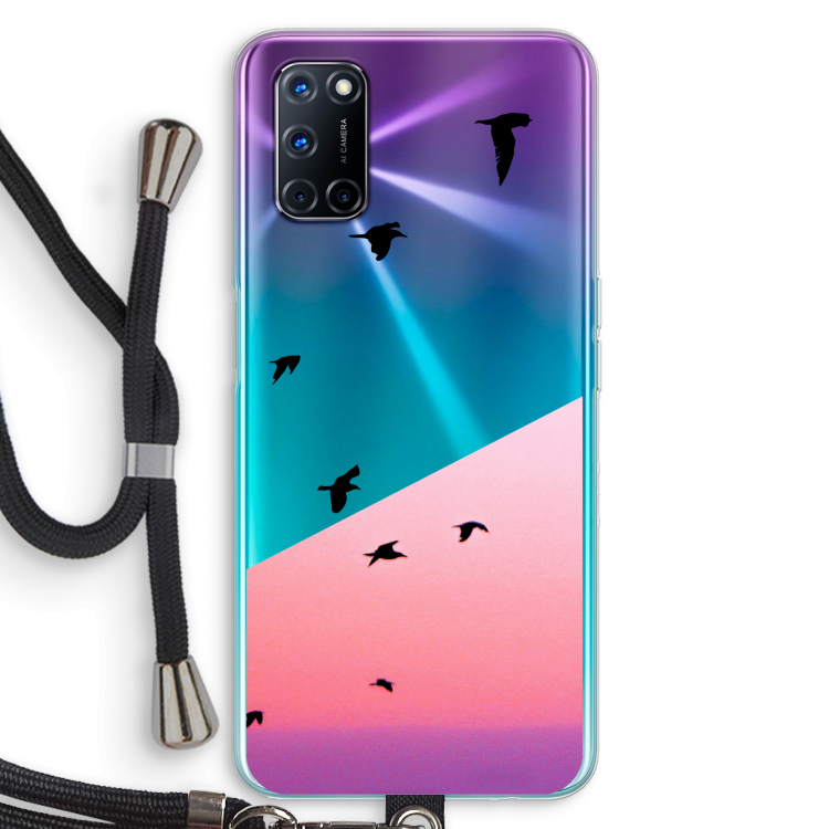 Fly away: Oppo A72 Transparant Hoesje met koord