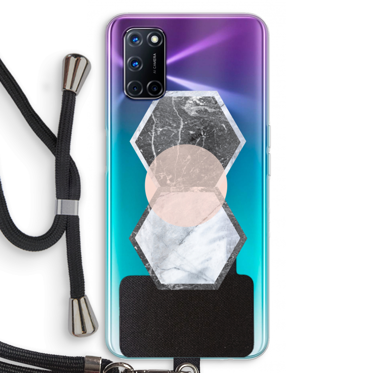 Creatieve toets: Oppo A72 Transparant Hoesje met koord
