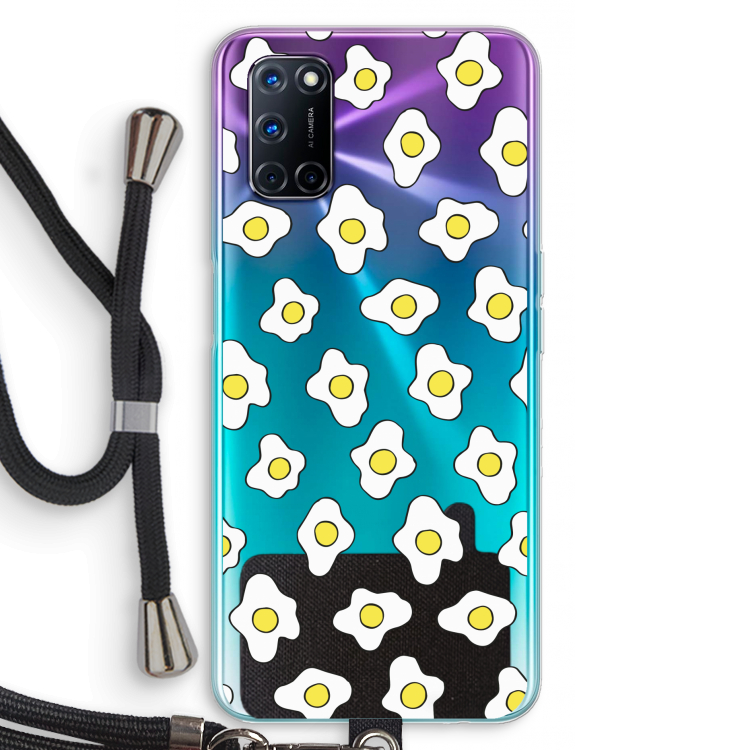 Spiegeleitjes: Oppo A72 Transparant Hoesje met koord