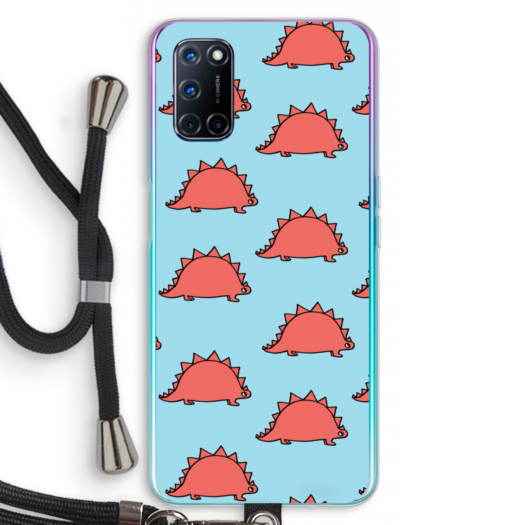 Dinosawrr: Oppo A72 Transparant Hoesje met koord