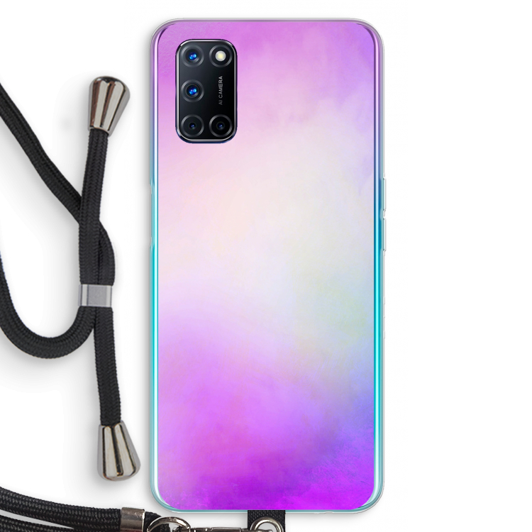 Clouds pastel: Oppo A72 Transparant Hoesje met koord