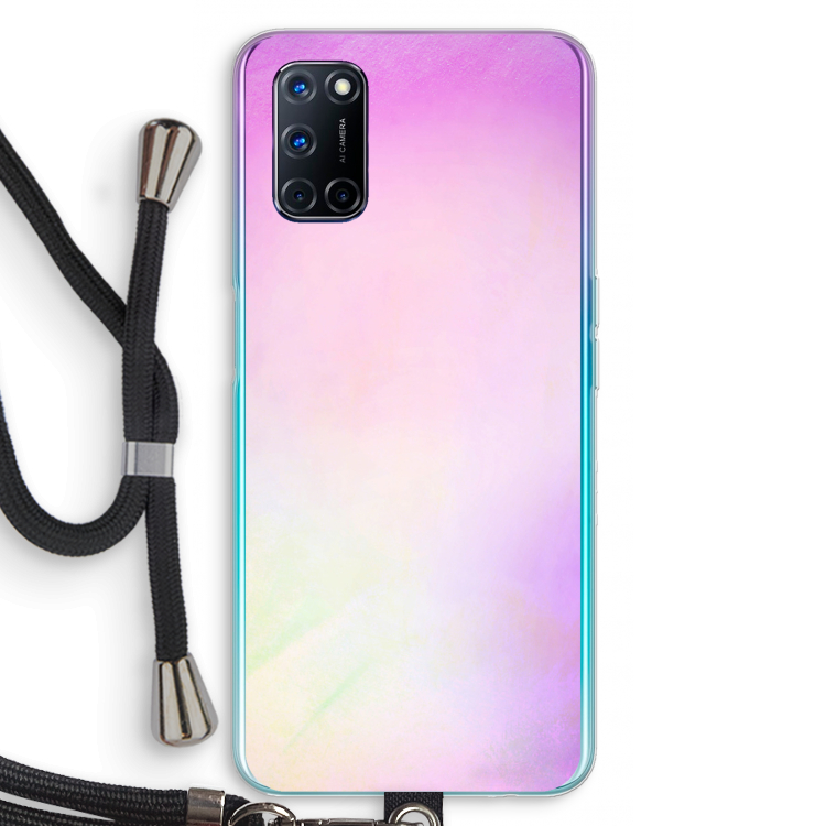 Flow mist pastel: Oppo A72 Transparant Hoesje met koord