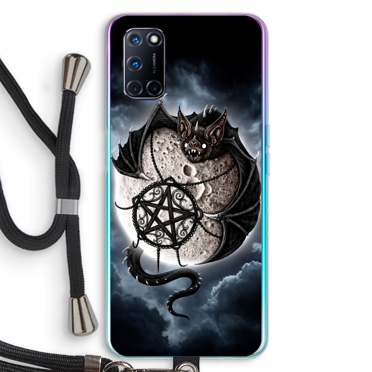Volle maan: Oppo A72 Transparant Hoesje met koord