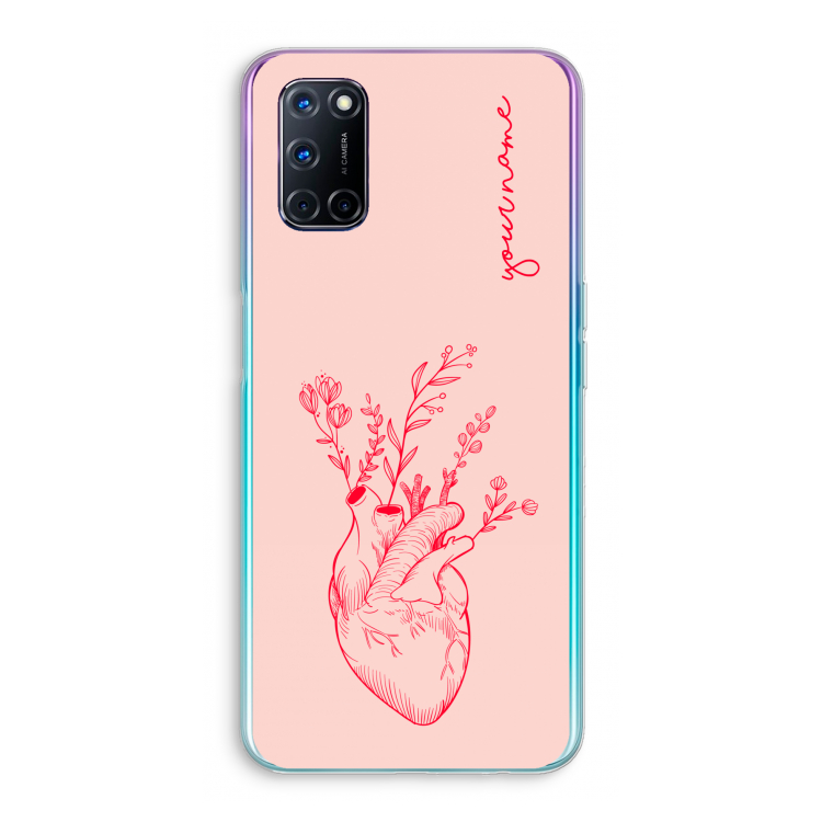 Blooming Heart: Oppo A72 Transparant Hoesje