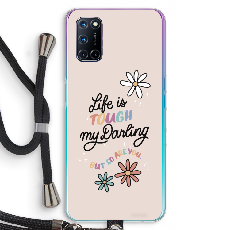 Tough Life: Oppo A72 Transparant Hoesje met koord