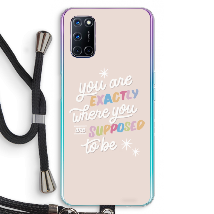 Right Place: Oppo A72 Transparant Hoesje met koord