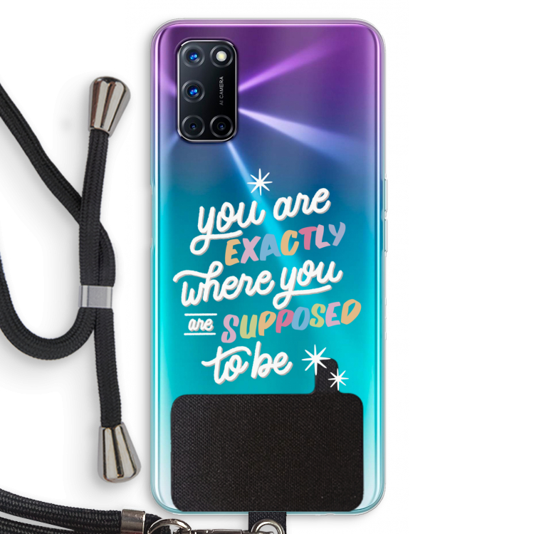 Right Place: Oppo A72 Transparant Hoesje met koord