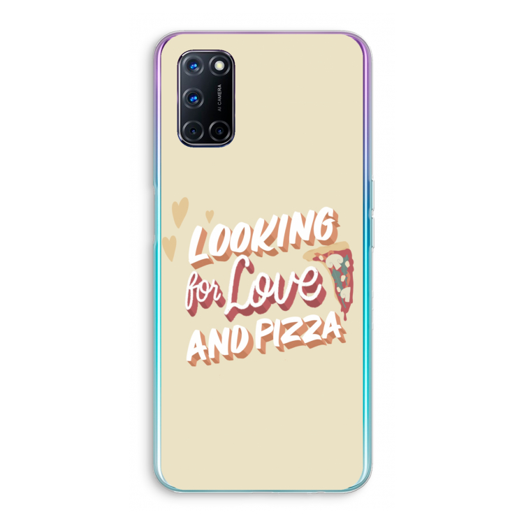 Pizza is the answer: Oppo A92 Transparant Hoesje