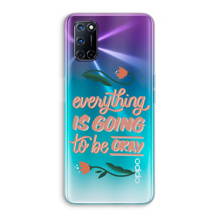 Optimistic flower girl: Oppo A92 Transparant Hoesje