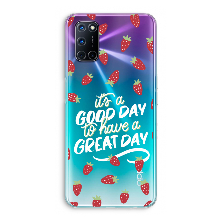 Don't forget to have a great day: Oppo A92 Transparant Hoesje