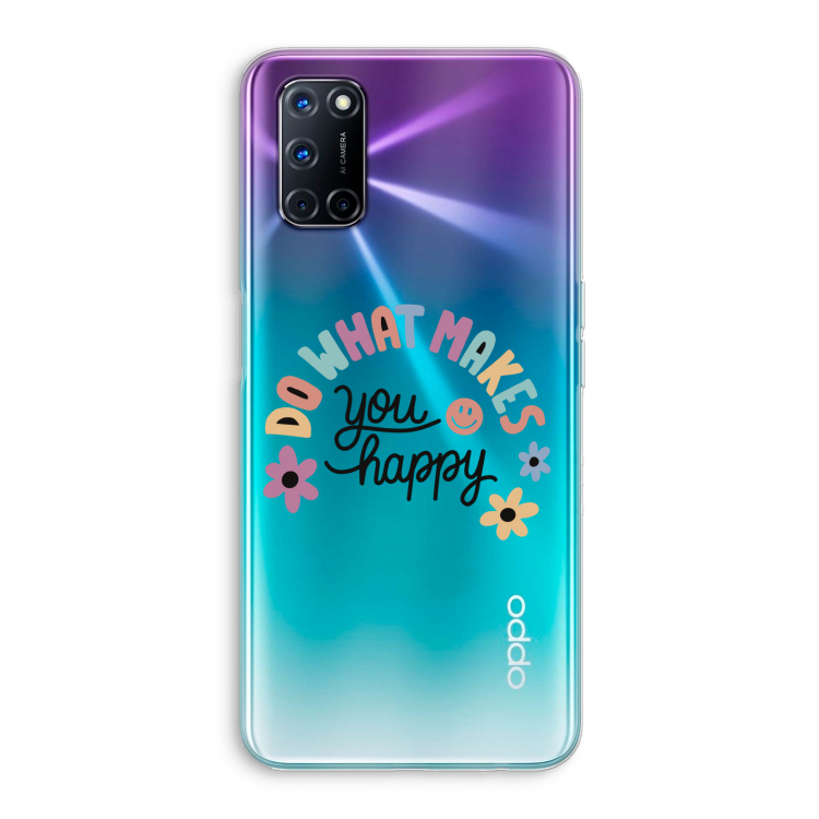 Happy days: Oppo A92 Transparant Hoesje