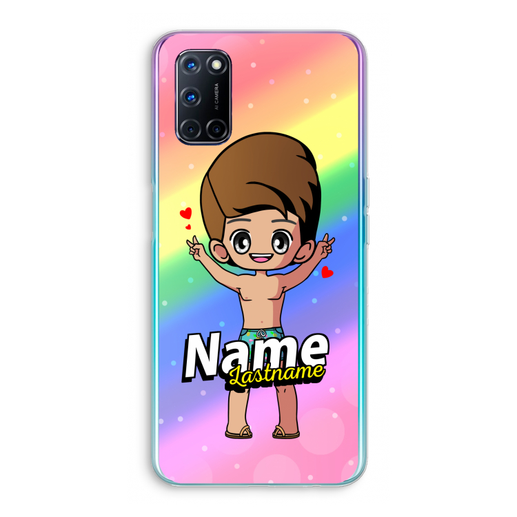 Chibi Maker man: Oppo A92 Transparant Hoesje