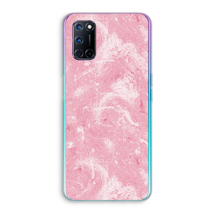 Abstract Painting Pink: Oppo A92 Transparant Hoesje