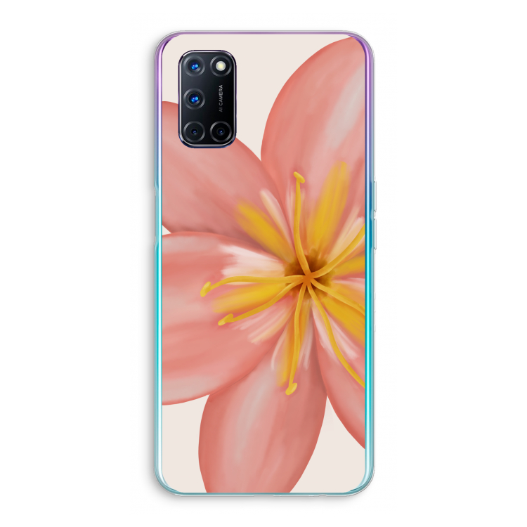 Pink Ellila Flower: Oppo A92 Transparant Hoesje