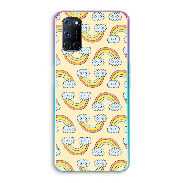Regenboog: Oppo A92 Transparant Hoesje