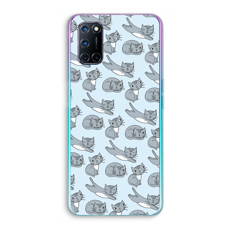Poezen: Oppo A92 Transparant Hoesje