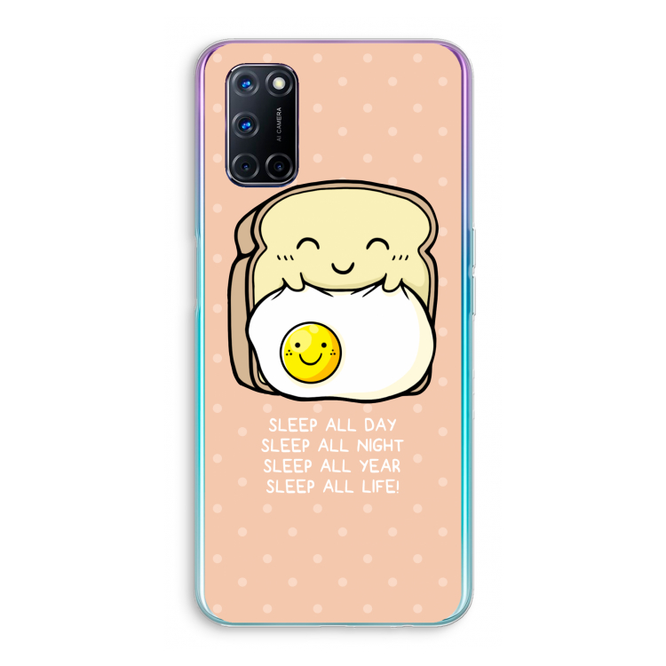 Sleep All Day: Oppo A92 Transparant Hoesje