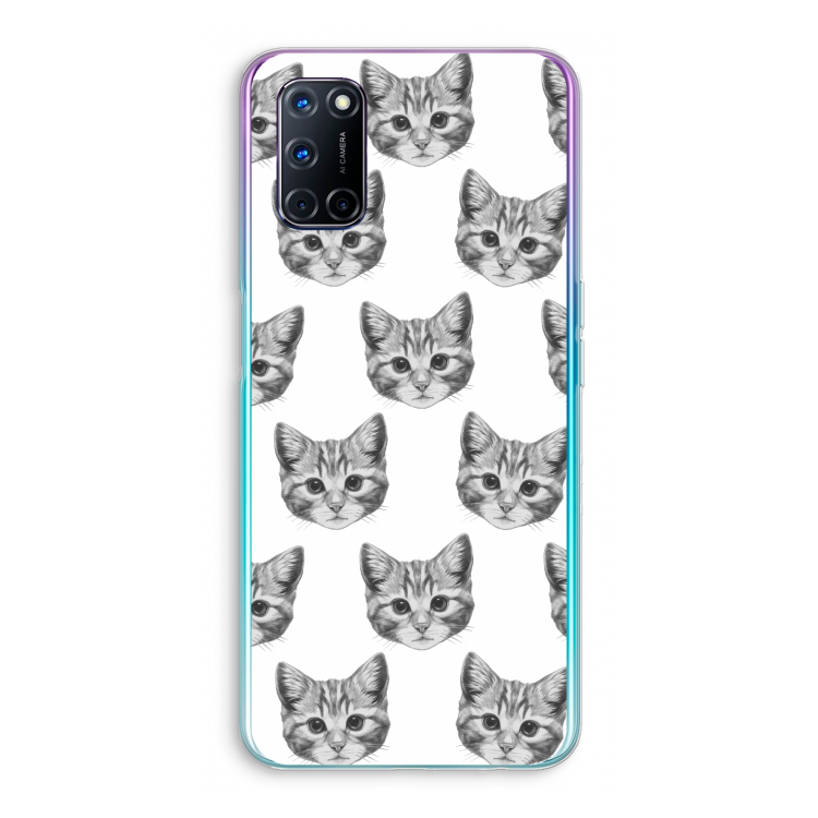 Kitten: Oppo A92 Transparant Hoesje
