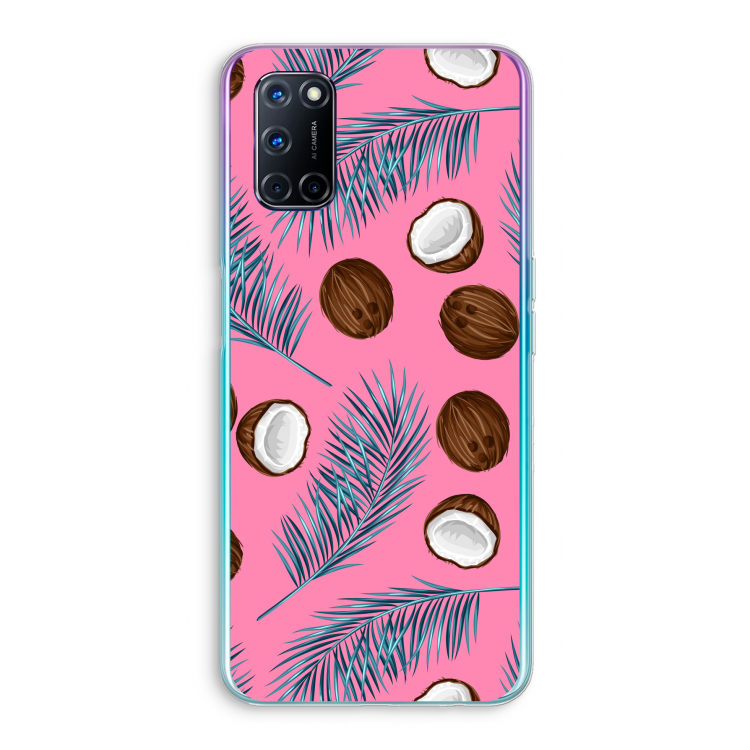 Kokosnoot roze: Oppo A92 Transparant Hoesje