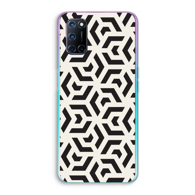Crazy pattern: Oppo A92 Transparant Hoesje