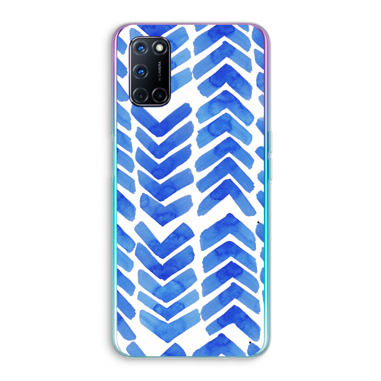 Blauwe pijlen: Oppo A92 Transparant Hoesje