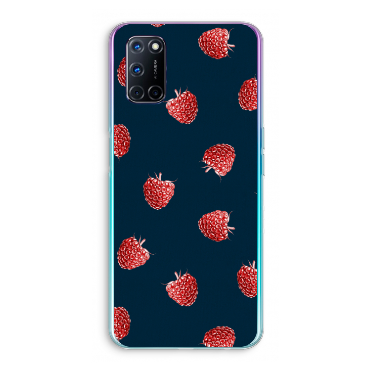 Framboosjes: Oppo A92 Transparant Hoesje