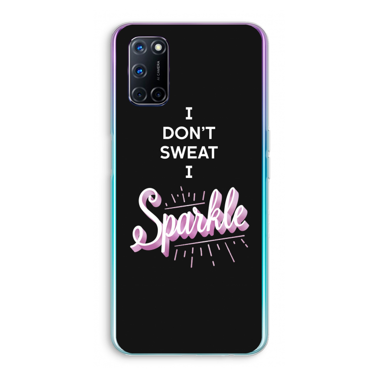 Sparkle quote: Oppo A92 Transparant Hoesje