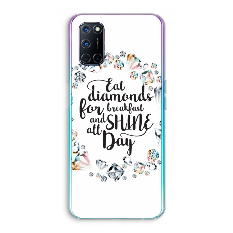 Diamonds: Oppo A92 Transparant Hoesje
