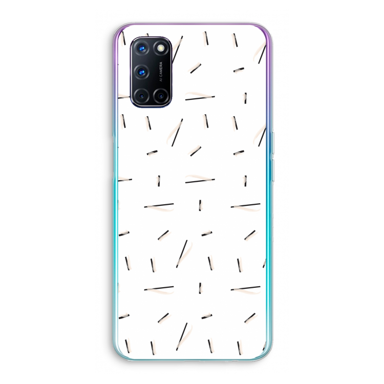 Hipster stripes: Oppo A92 Transparant Hoesje