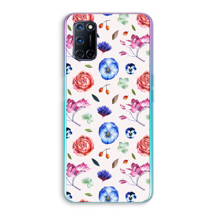Bloemetjes: Oppo A92 Transparant Hoesje