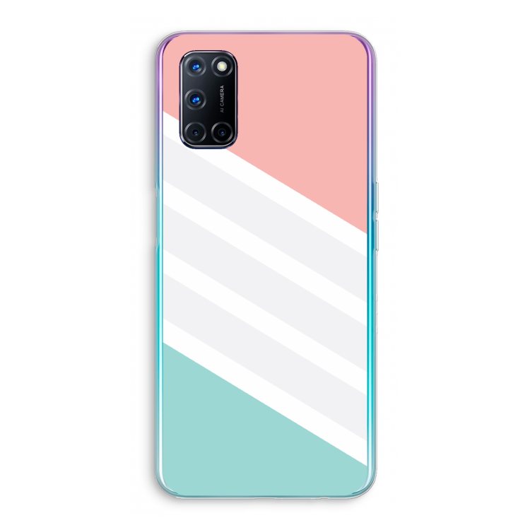 Strepen pastel: Oppo A92 Transparant Hoesje