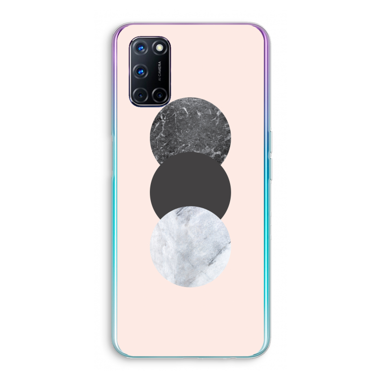 Marmeren cirkels: Oppo A92 Transparant Hoesje